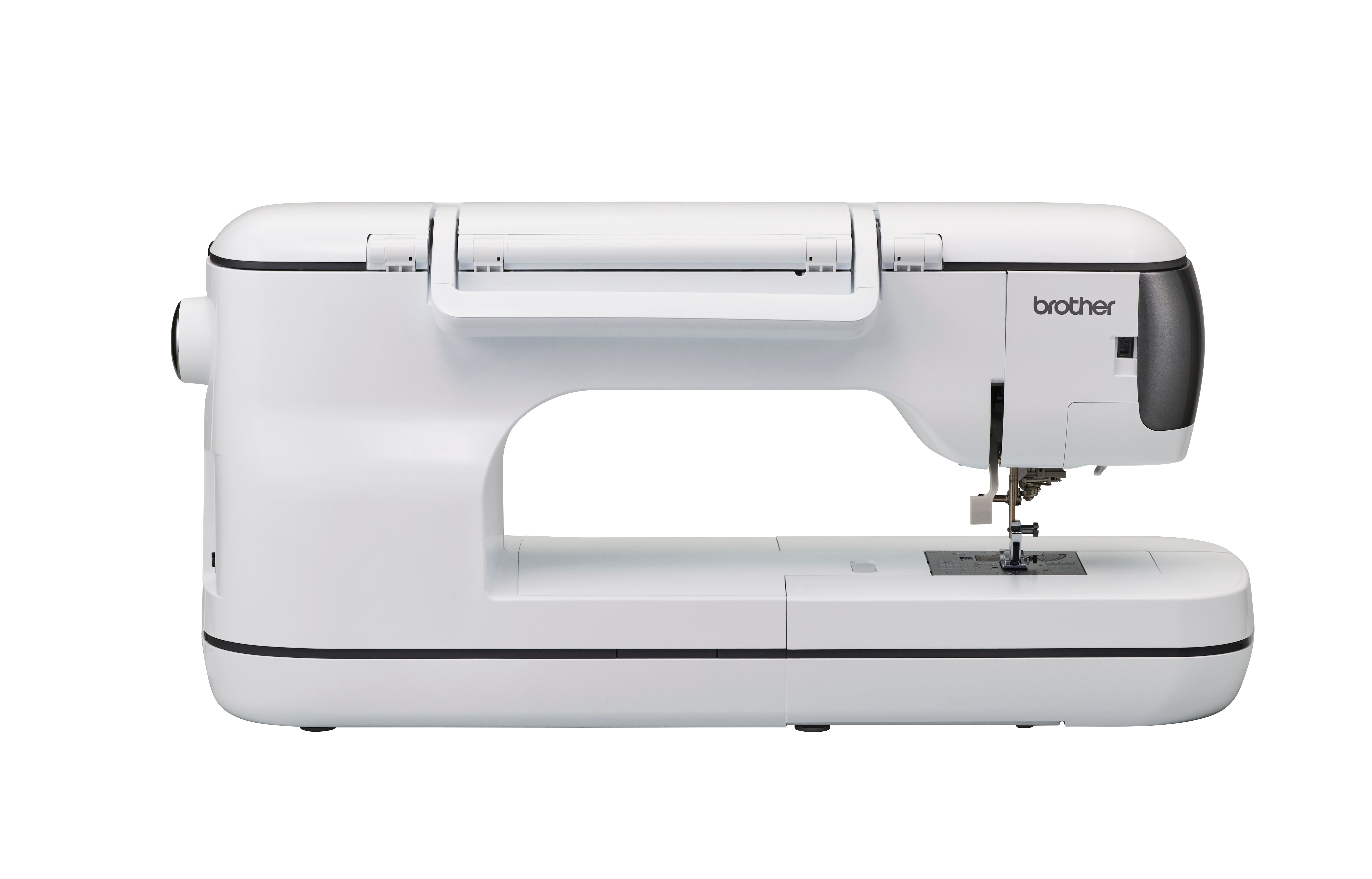 Brother sewing machine with digital display on a white background