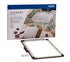 Brother Aveneer embroidery hoop and accessories on a white background