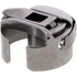A dark gray metal ring-shaped component with a textured, brushed finish and a small hook detail on the side, shown against a plain white background.