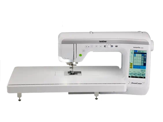 Brother sewing machine with a digital display on a white background