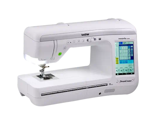 Brother sewing machine with digital display on a white background