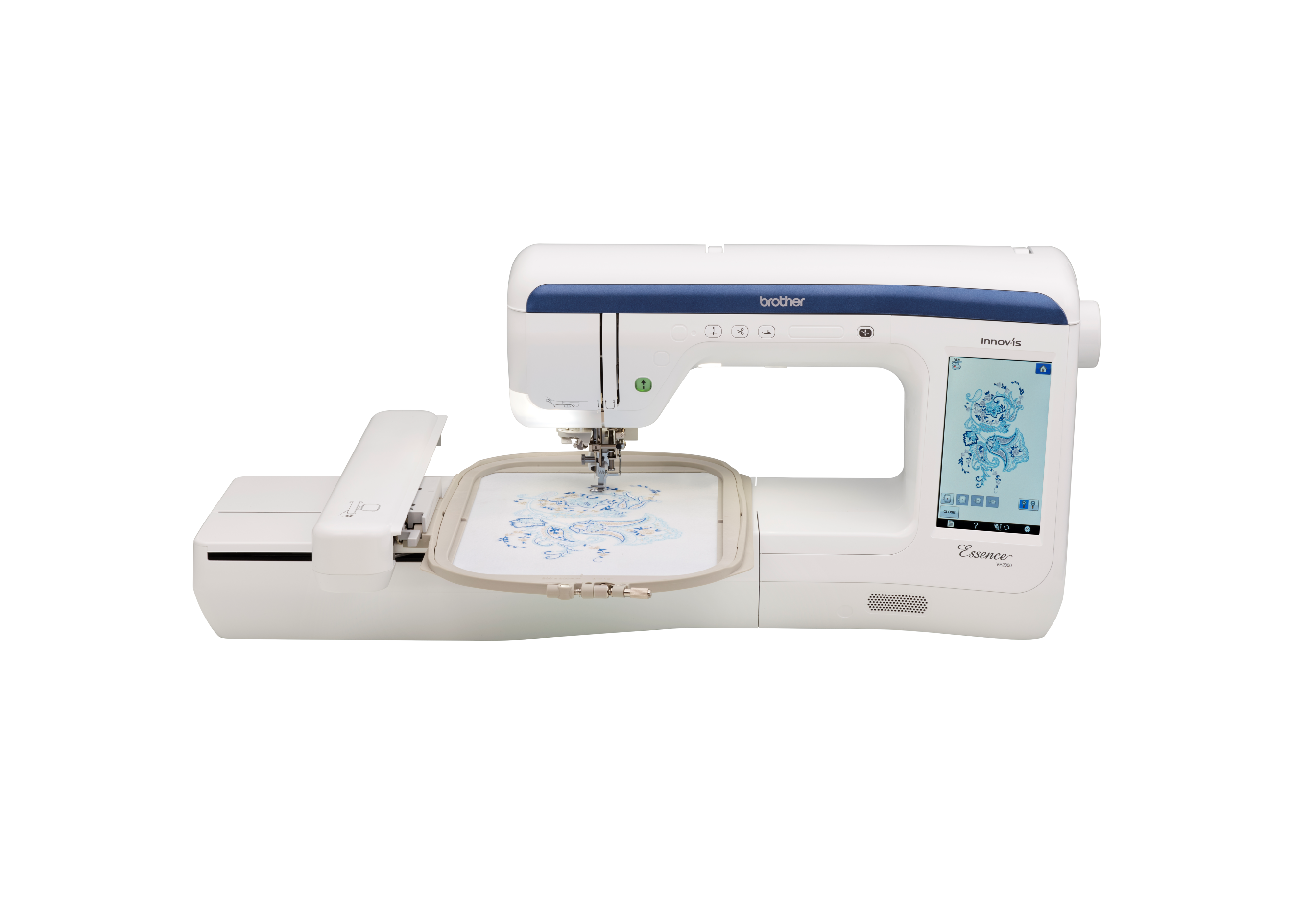 Brother embroidery machine on a white background