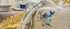 Textile item with floral embroidery on a couch