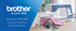 Brother Innov-is VM5200 sewing, embroidery, and quilting machine on a table with accessories.