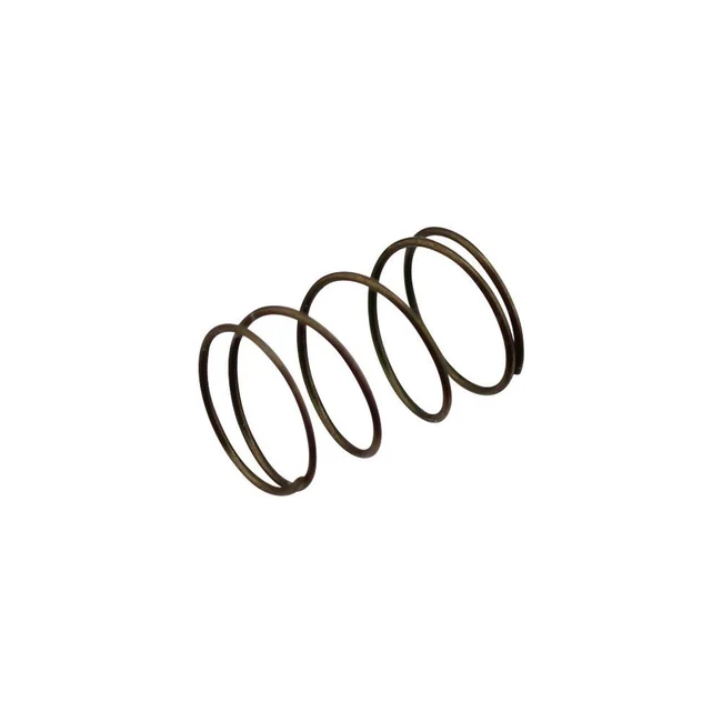 A dark bronze coil spring shown on a plain white background.