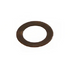 A dark bronze metal ring washer on a plain white background.