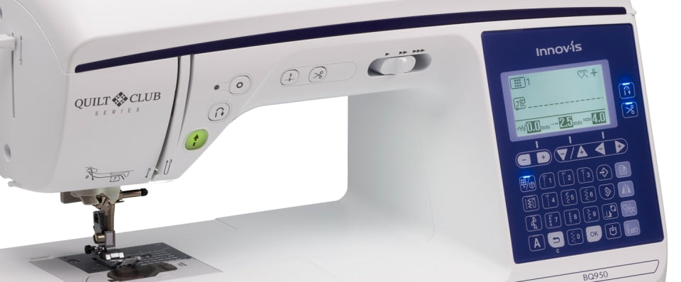 Innovis sewing machine with digital display and control panel