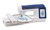 A Brother embroidery machine with a digital touchscreen display, shown with an embroidery hoop containing a blue snowflake design on white fabric, against a solid white background.