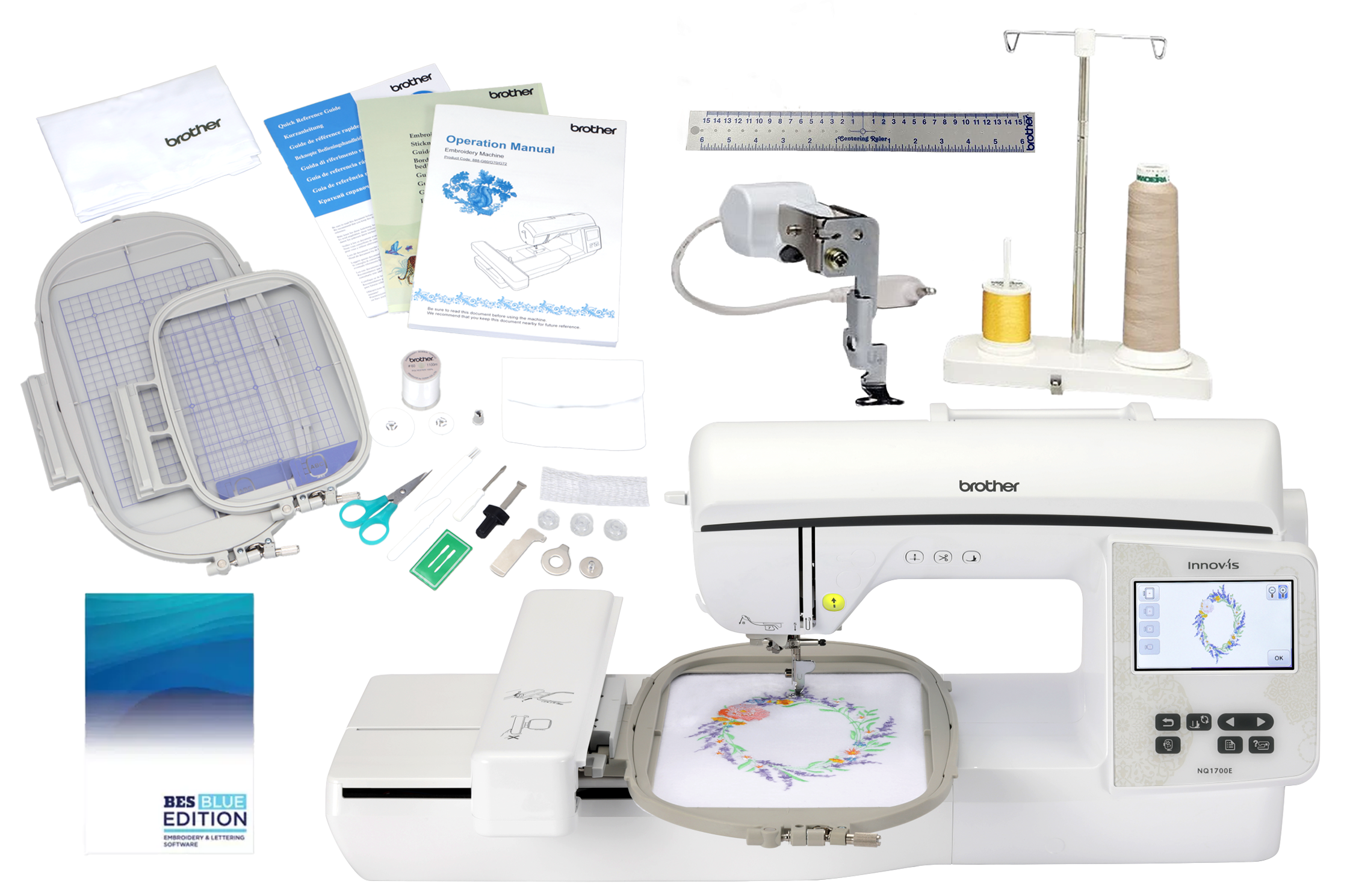 Brother Innov-is NQ1700E Embroidery Machine Accessory Bundle