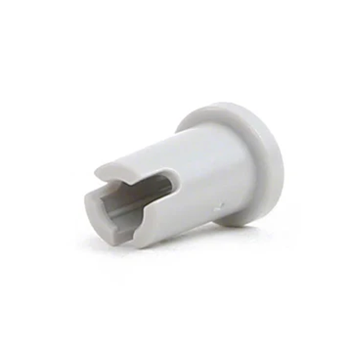 White plastic component on a white background