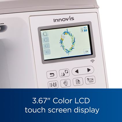 Brother NQ3550W Sewing and Embroidery Machine Color LCD Touch Screen Display