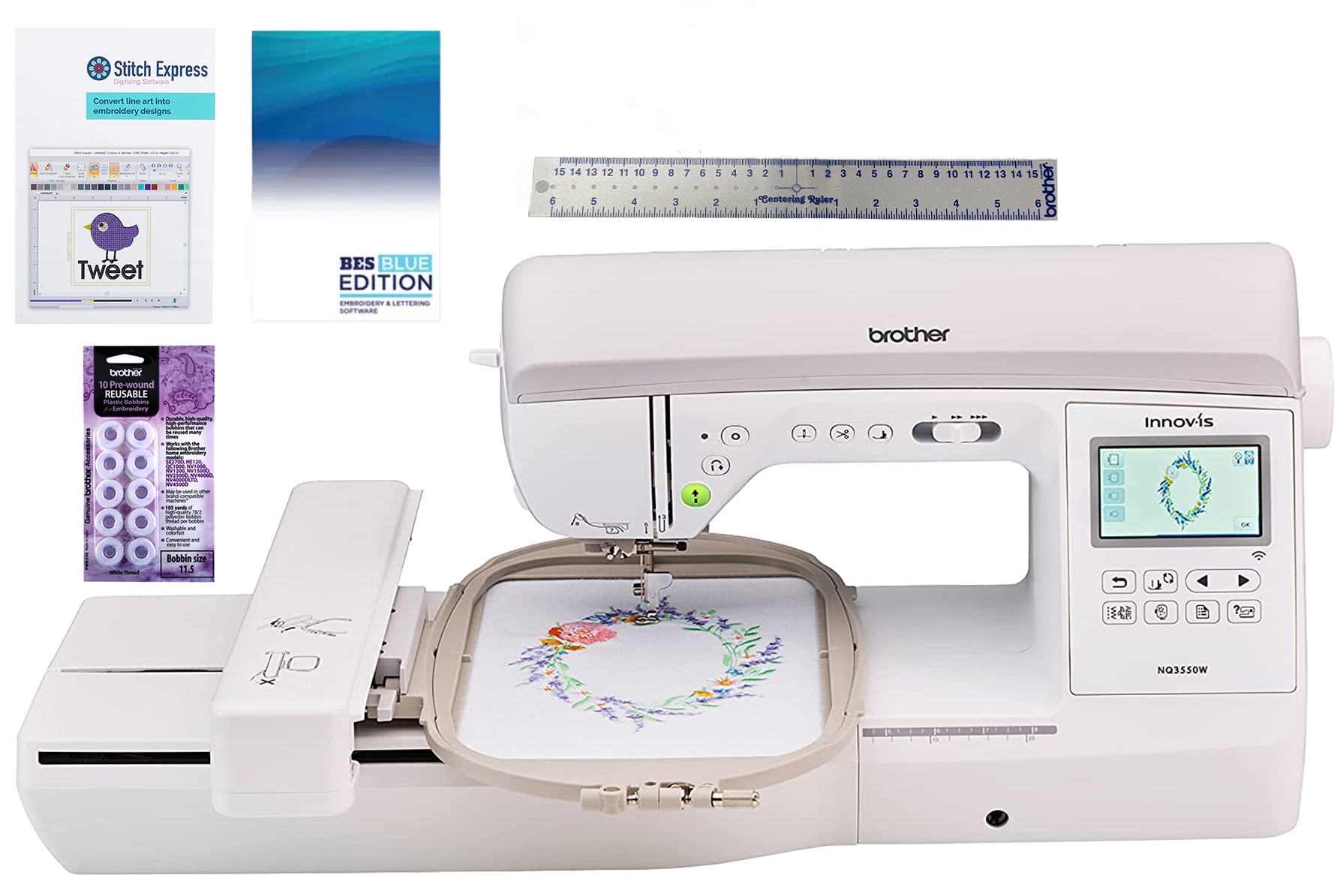 Brother NQ3550W Sewing and Embroidery Machine Software Bundle