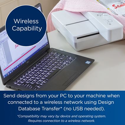 Brother NQ3550W Sewing and Embroidery Machine Wireless Capability