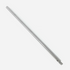 A silver metal rod on a white background