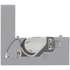 A replacement battery compartment cover or internal battery module for a cordless tool, shown from the back against a solid white background.