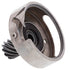 Metal bobbin hook assembly on a white background
