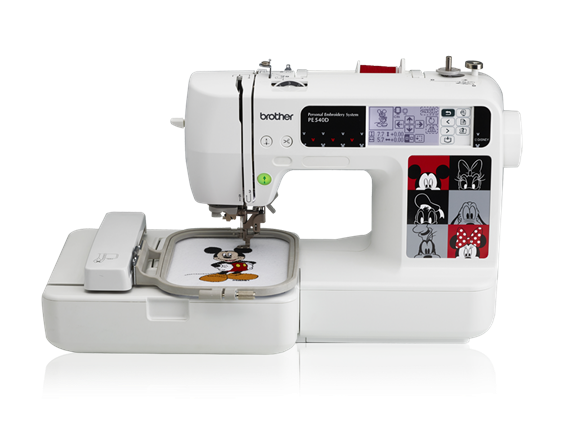 Brother sewing machine with embroidery design on a white background