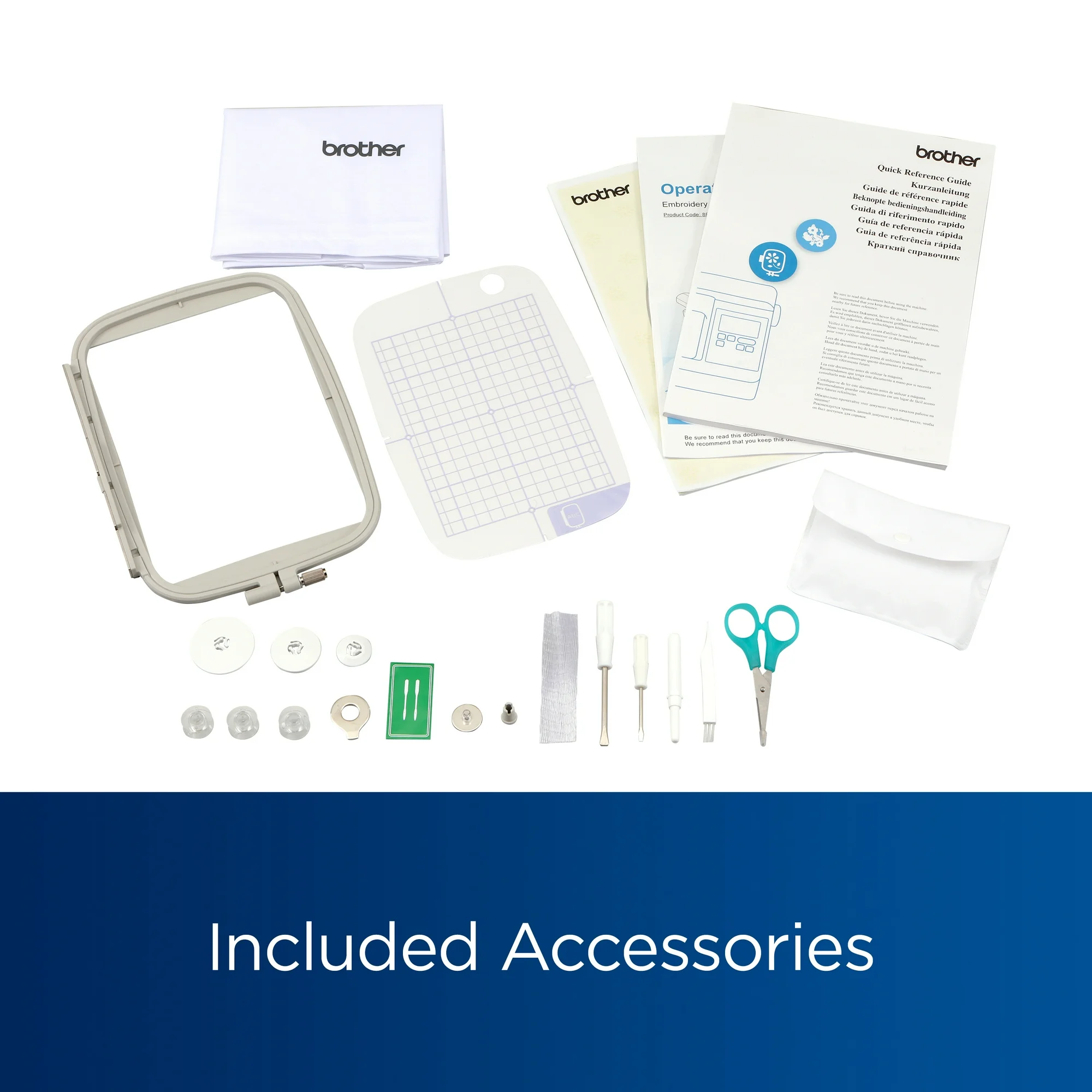 Brother PE900 Embroidery Machine Included Accessories