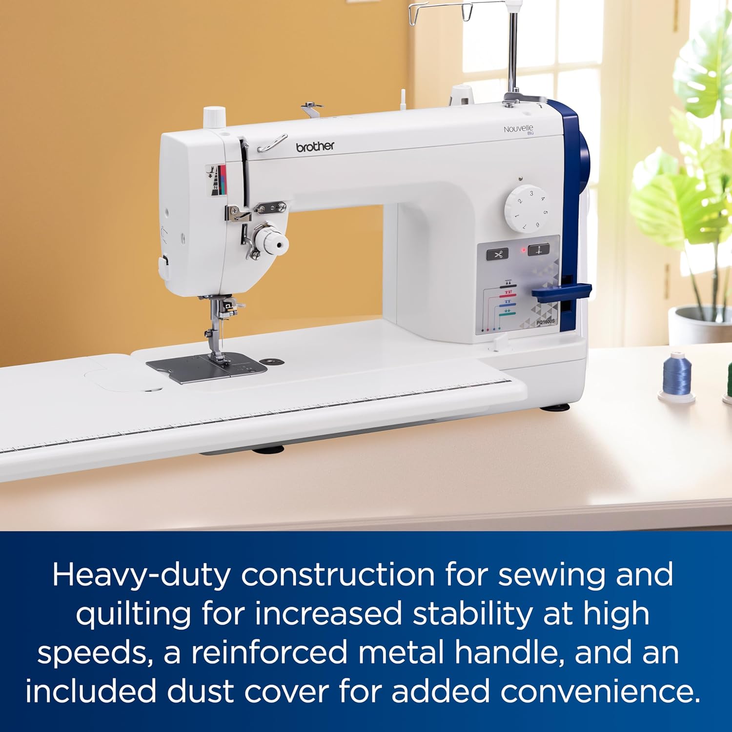Brother PQ1600S High Speed Straight Stitch Sewing and Quilting Machine Heavy Duty Construction