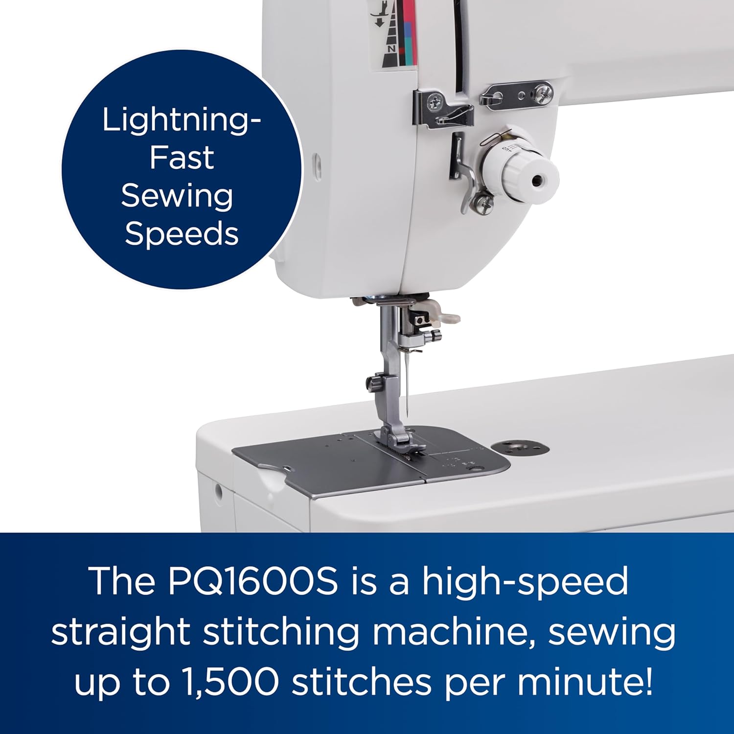 Brother PQ1600S High Speed Straight Stitch Sewing and Quilting Machine Lightning Fast Sewing Speeds