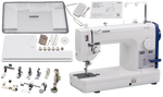 Brother PQ1600S High Speed Straight Stitch Sewing and Quilting Machine Ruler Foot Bundle