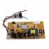 A replacement power supply circuit board with various electronic components, capacitors, and a yellow-green transformer, featuring attached red and black wires, shown on a white background.