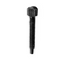 A single black metal threaded fastener or connector with a ribbed hexagonal head, shown vertically against a plain white background.