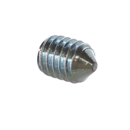Metal screw on a white background
