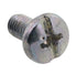 A single metal screw head with a threaded shaft, shown on a plain white background.