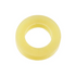 A small translucent yellow rubber O-ring or gasket on a plain white background.