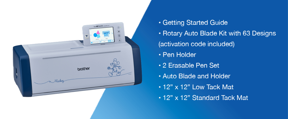 Brother SDX330D Disney ScanNCut Craft Cutting Machine Accessories List
