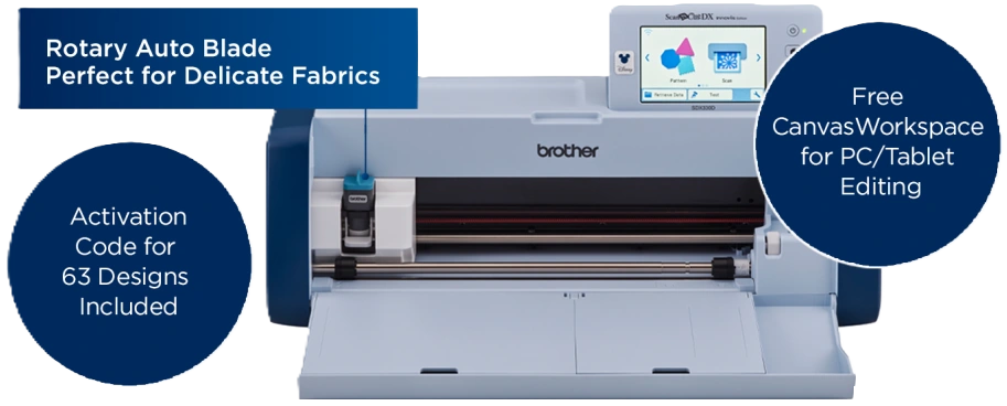Brother SDX330D Disney ScanNCut Craft Cutting Machine Features