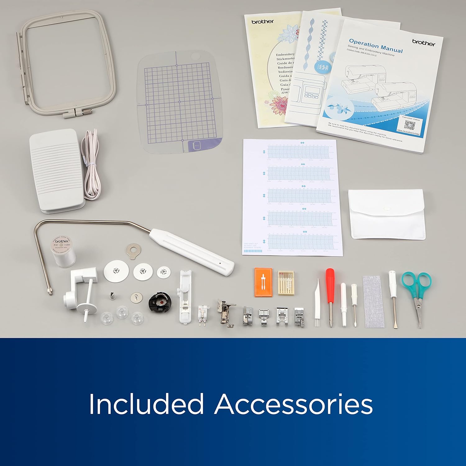 Brother SE2000 Sewing and Embroidery Machine Included Accessories