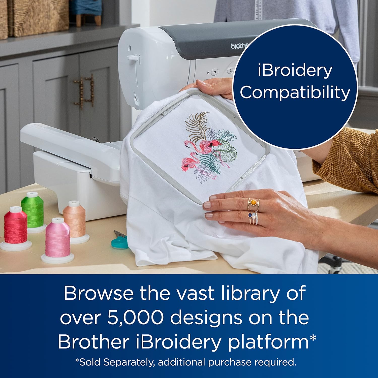 Brother SE2000 Sewing and Embroidery Machine iBroidery Compatability