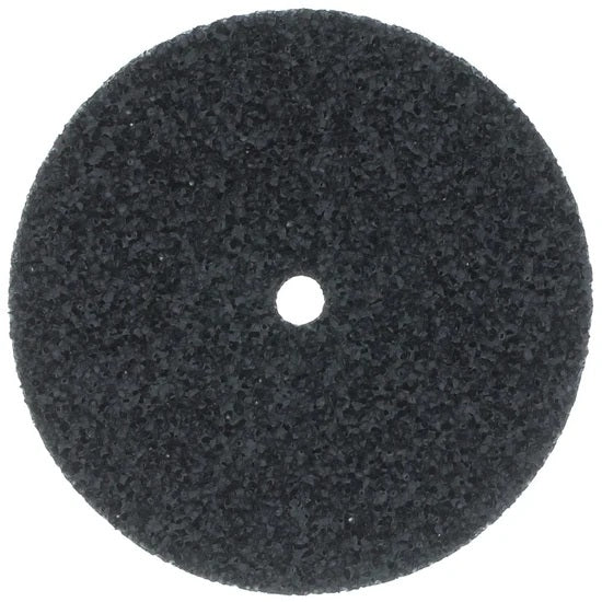 A round black abrasive sanding disc with a central hole, shown against a plain white background.