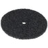 A round black abrasive sanding disc with a central hole, shown on a plain white background.