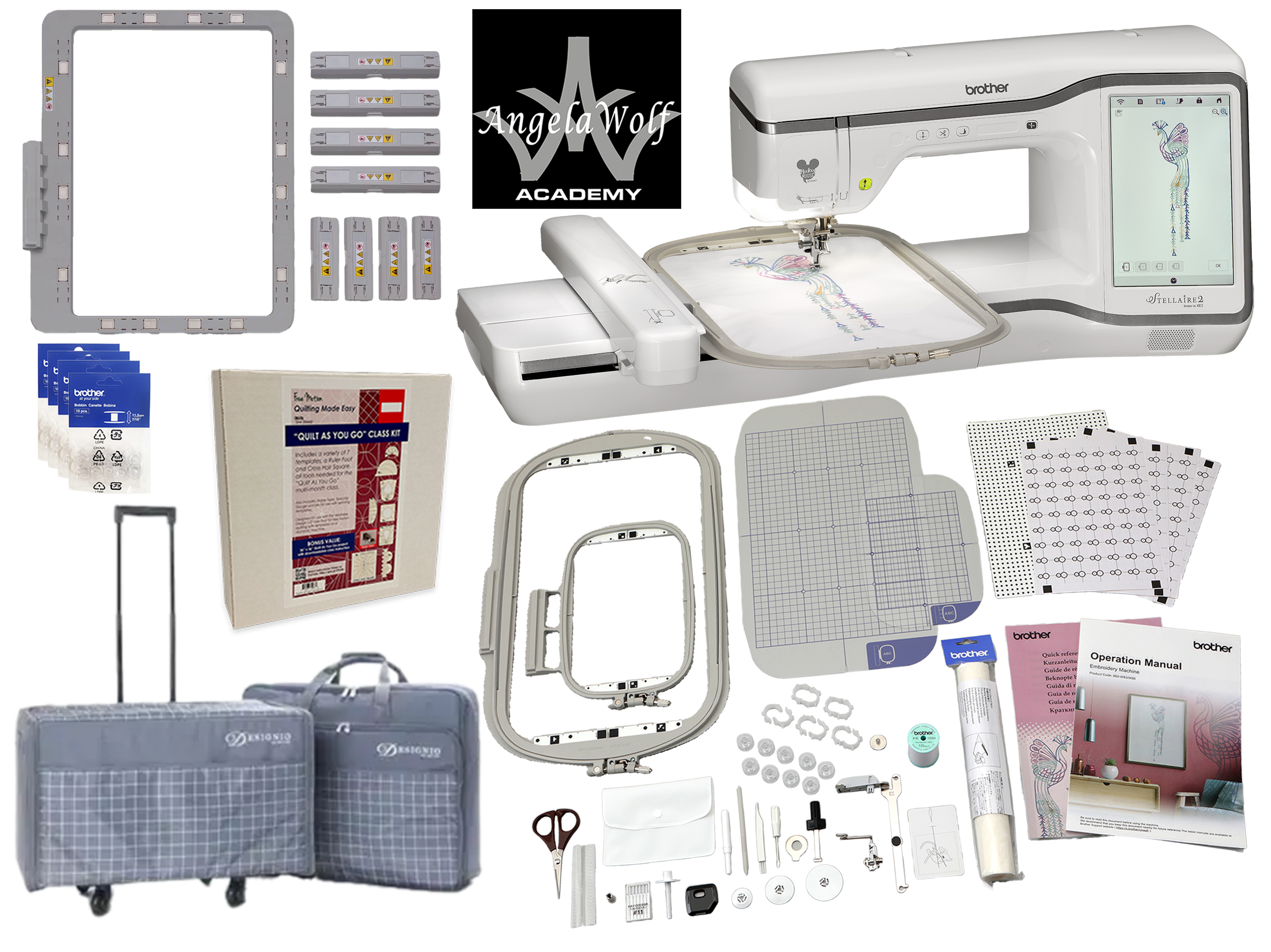 Brother Stellaire Innov-is XE2 Embroidery Machine Quilting Bundle