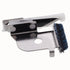 Metal bracket with a brush attachment on a white background