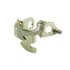 A small metallic hardware component with a silver-toned finish, photographed on a plain white background.