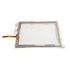 A replacement touch screen glass panel with a flexible flex cable, shown on a solid white background.