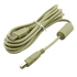 A coiled beige USB cable with a white tie-wrap, shown on a plain white background.