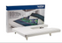 A Brother wide table quilt extension shown in front of its retail box on a white background. The extension is white with small black caster wheels and a rectangular opening on top.