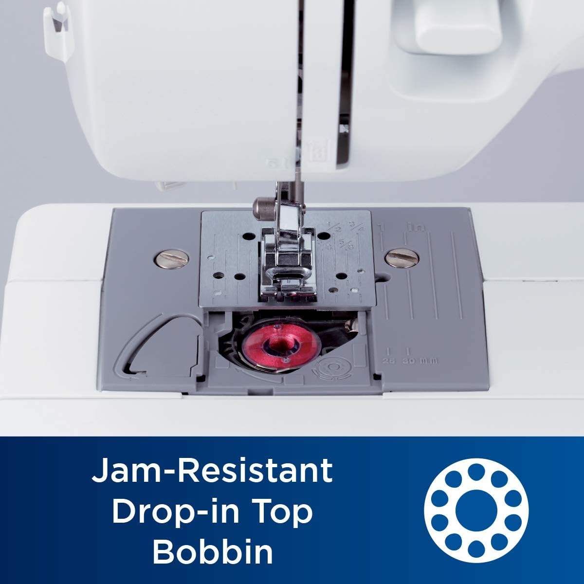 Brother XM2701 Sewing Machine Jam Resistant Drop-in Top Bobbin