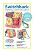 Colorful switchback convertible backpack/shoulder bag with features listed on a white background.