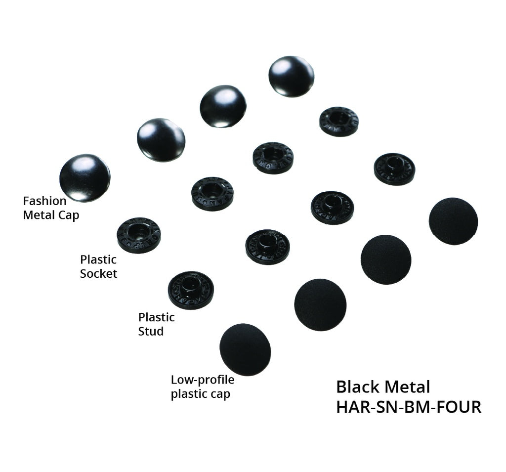 ByAnnie's Tool Free Snaps 4pc Set Black Metal HAR-SN-BM-FOUR