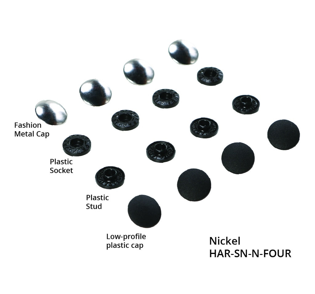 ByAnnie's Tool Free Snaps 4pc Set Nickel HAR-SN-N-FOUR