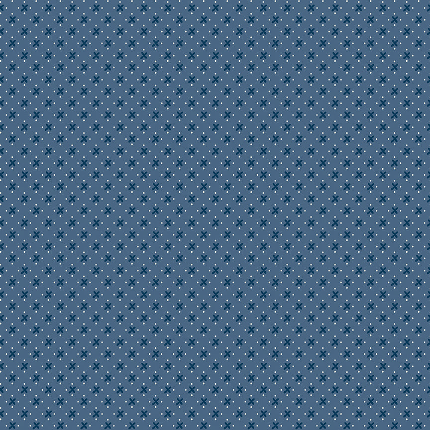 Fabric Riley Blake Denim Kisses Denim & Daisy by the Quarter Yard C18134-DENIM