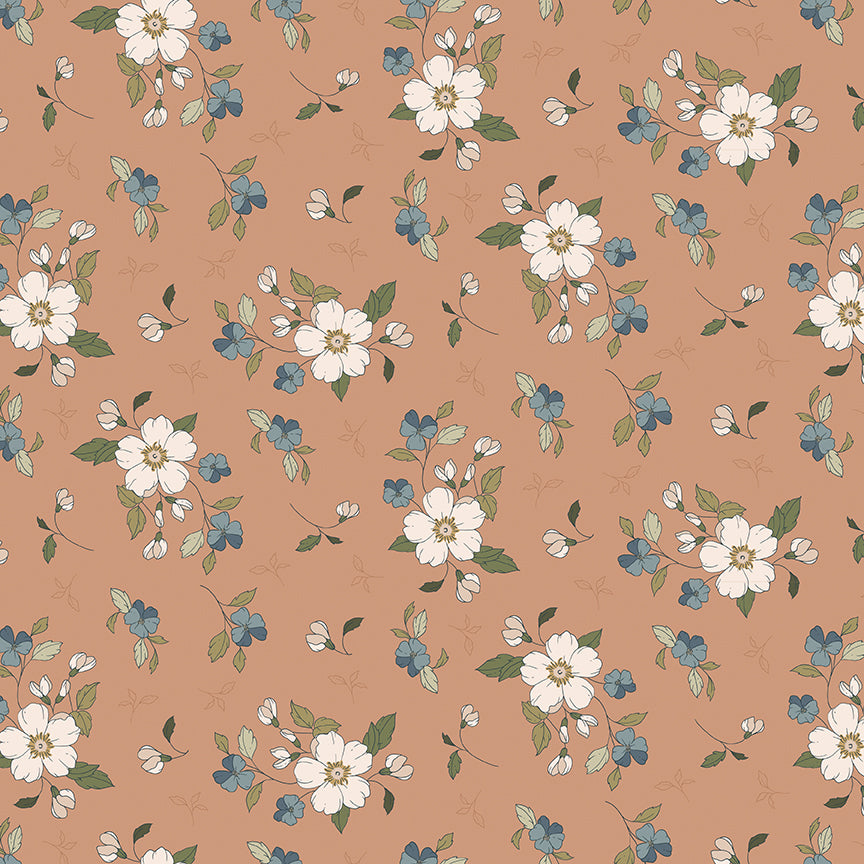 Fabric Riley Blake Light Clay Main Charmed & Treasured by the Quarter Yard C18160-LTCLAY
