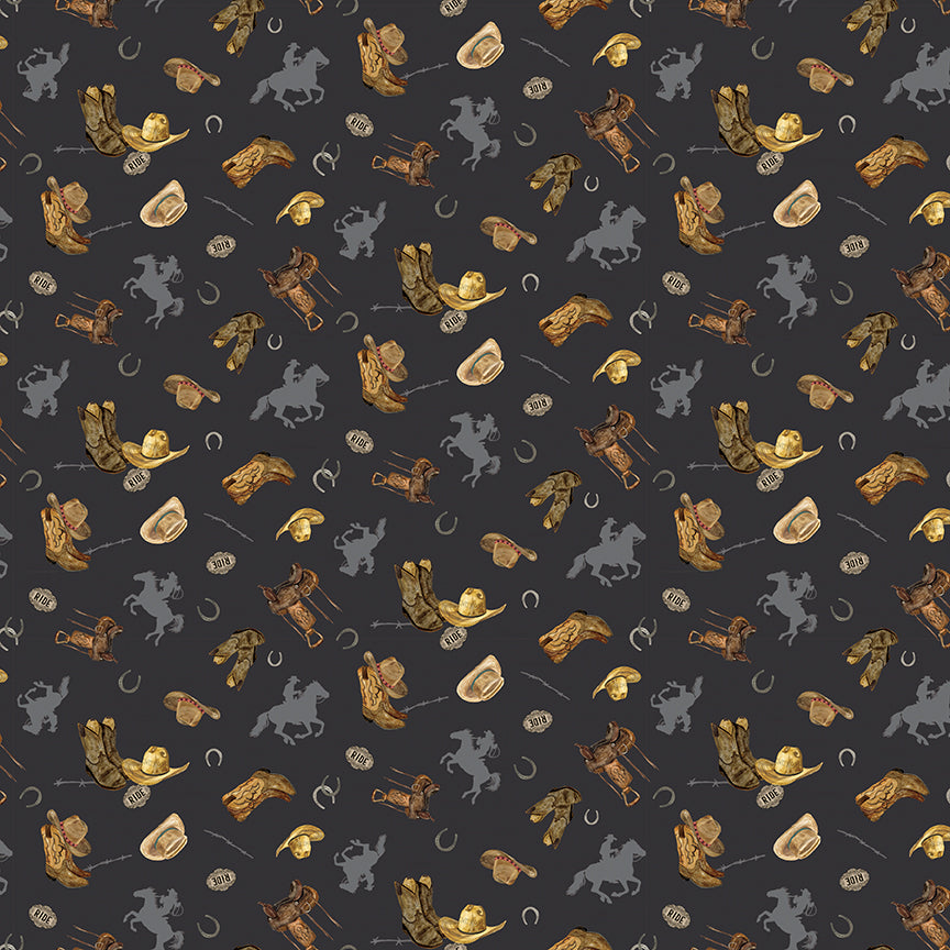 Fabric Riley Blake Charcoal Icon Toss The Homestead by the Quarter Yard C18235-CHARCOAL