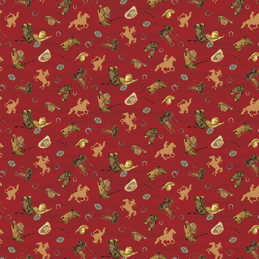 Fabric Riley Blake Red Icon Toss The Homestead by the Quarter Yard C18235-RED